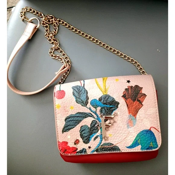 Fiorelli Bags Fiorelli Floral Ladybug Print Burgundy Crossbody1